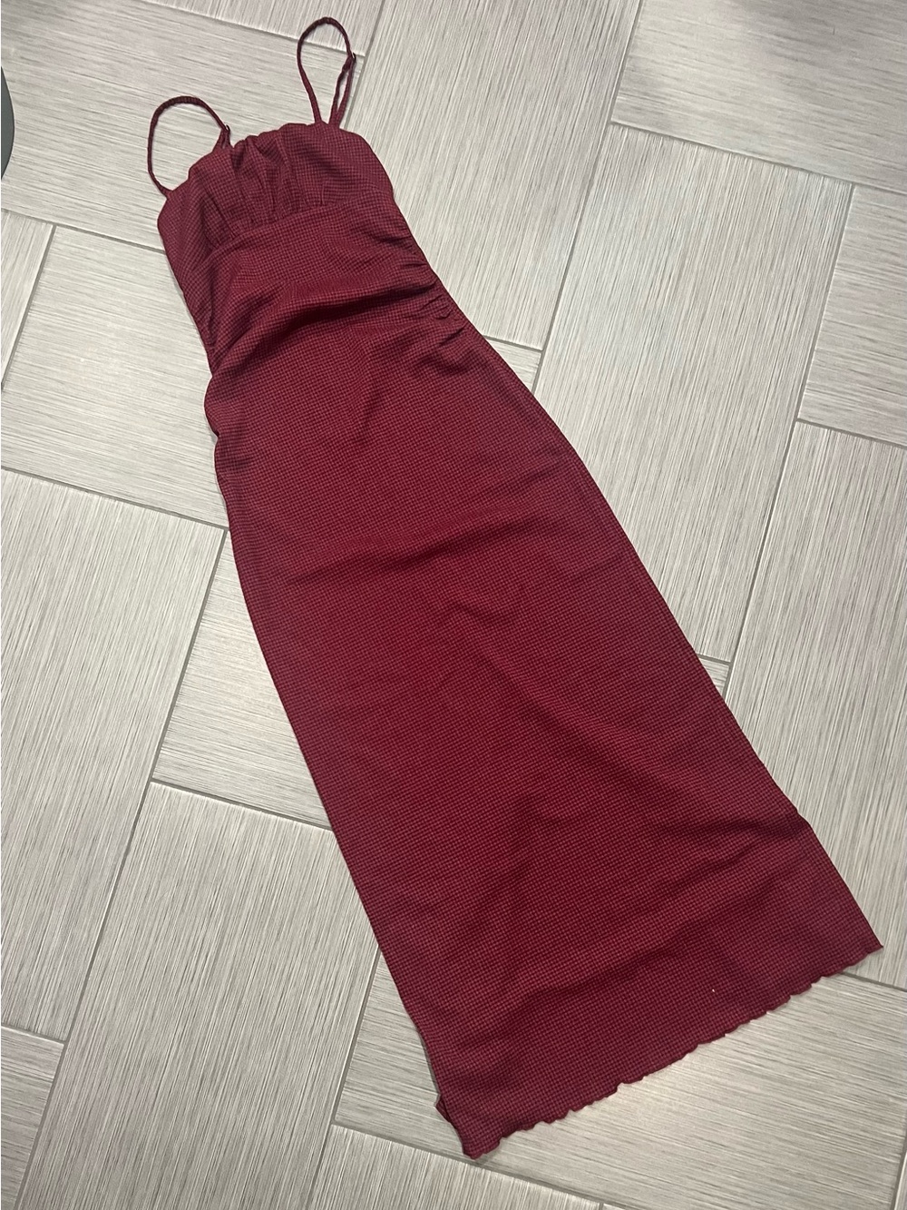 wild fable Burgundy Maxi Spaghetti Strap Dress